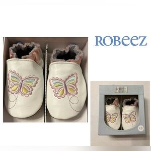 🆕ROBEEZ - 6/12M - NWT - BUTTERFLY SOFT SOLE SUEDE LEATHER BOOTIES
